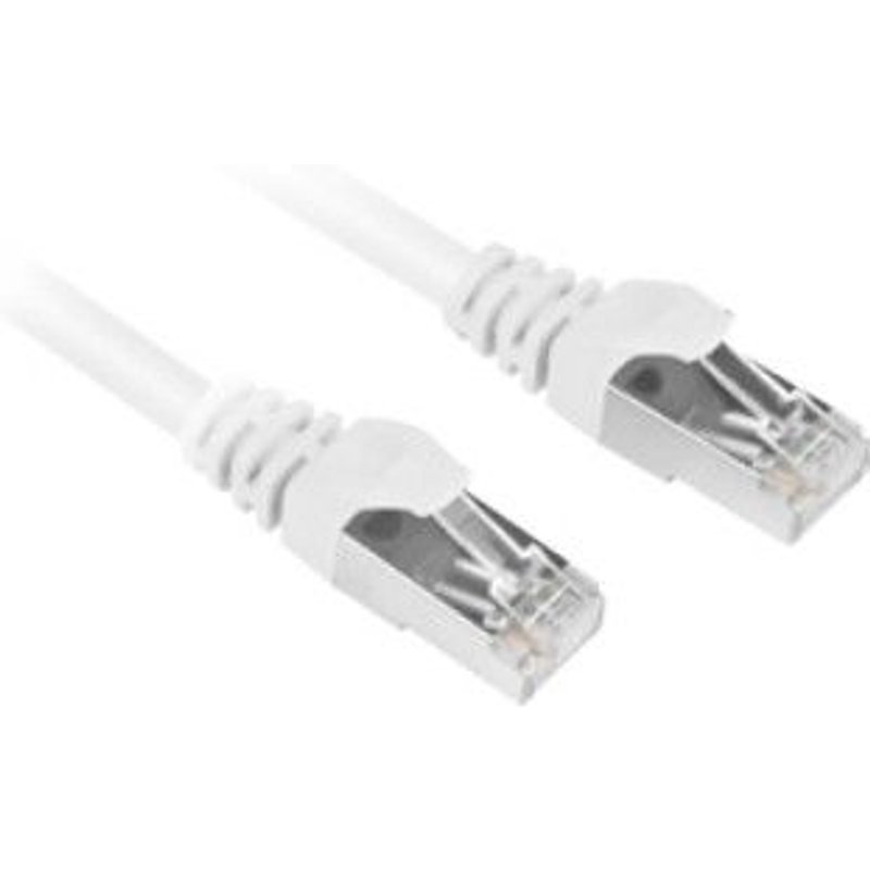 Sharkoon - Cordon de raccordement - RJ-45 (M) pour RJ-45 (M) - 25 cm - SFTP - CAT 6 - blanc