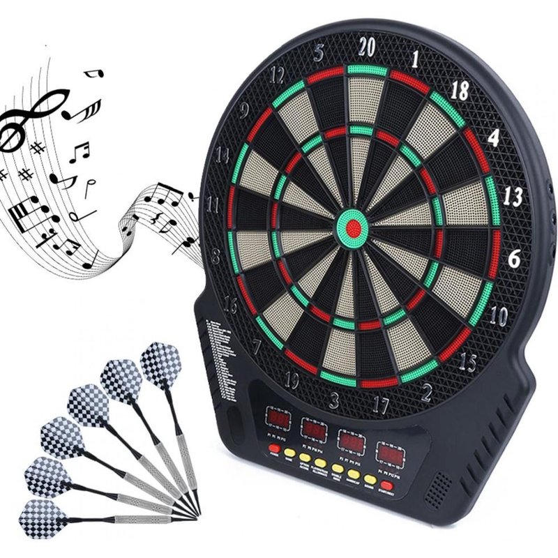 Jeu De Fléchettes Électronique À Notation Automatique Jouet Jeu De Fitness Écran D'affichage À 4 Led Alimentation Eu Plug 230v2019g -Time_Square