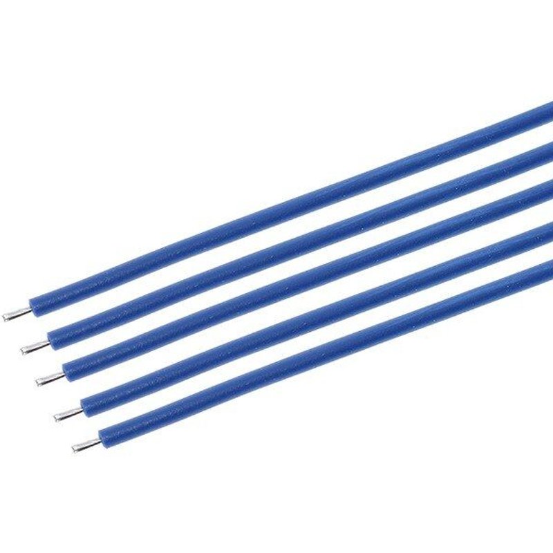 Bleu 10 pièces étamé platine de prototypage PCB câble de soudure 24AWG 10CM mouche cavalier fil câble étain conducteur fils 1007-24AWG connecteur fil