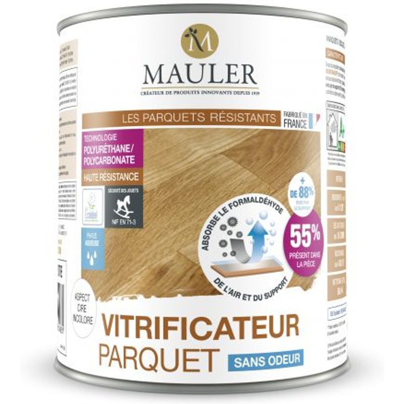 Vitrificateur pour parquet - brillant incolore 1 litre Mauler