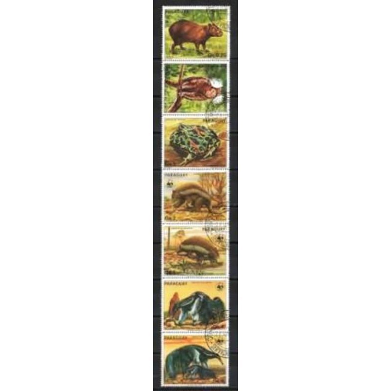 Animaux Faune Sauvage Paraguay Série Compléte (54) De 7 Timbres Oblitérés