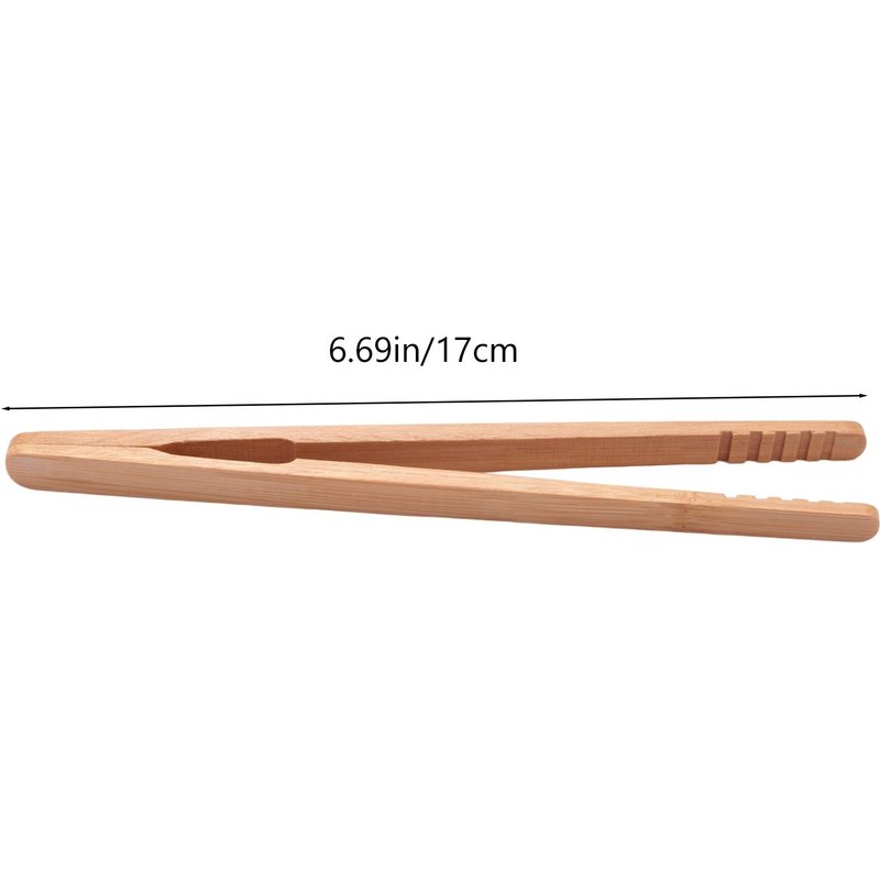 12 PièCes SéRies Pince à Grille-Pain en Bambou, Pinces de Cuisine en Bois de 7 Pouces, Pinces de Cuisson en Bois RéUtilisables, pour Pain Grillé, Cuisine, Pain, Thé Aux Fruits