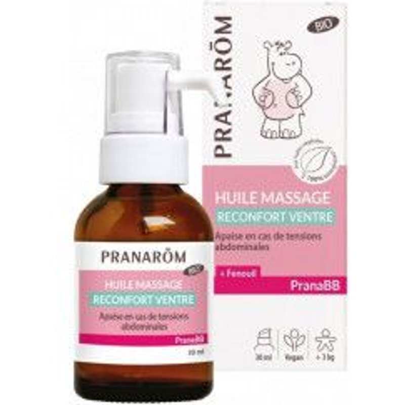 Pranarom Pranabb Huile Massage Réconfort Ventre Bio 30ml