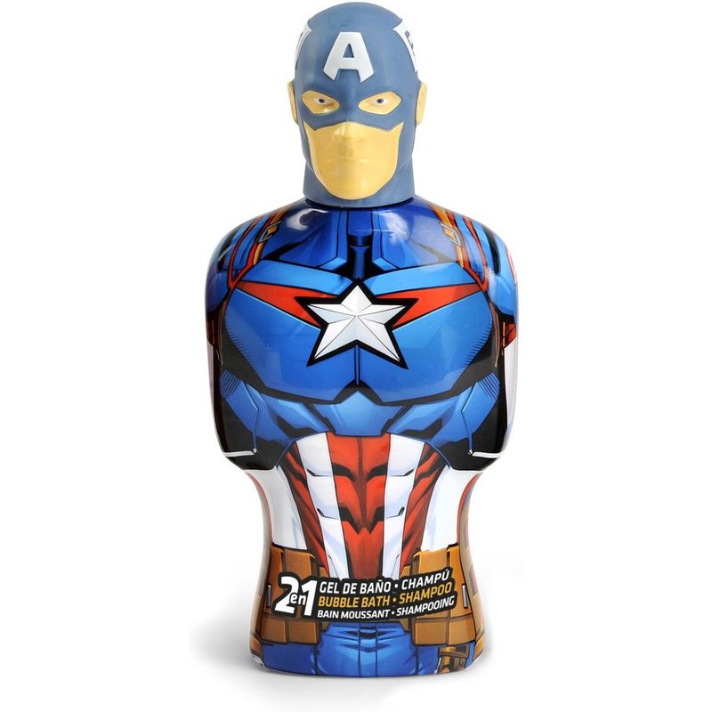 Captain America - Marvel - Bain Moussant Shampooing 2 En 1