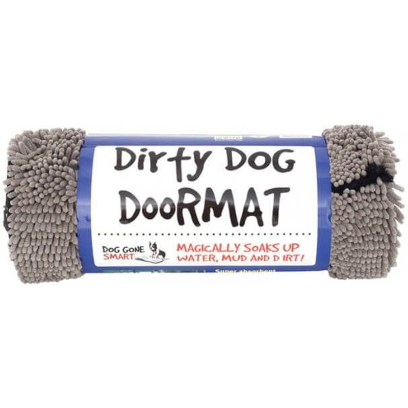Tapis Dirty Dog Gris T.1 Chien