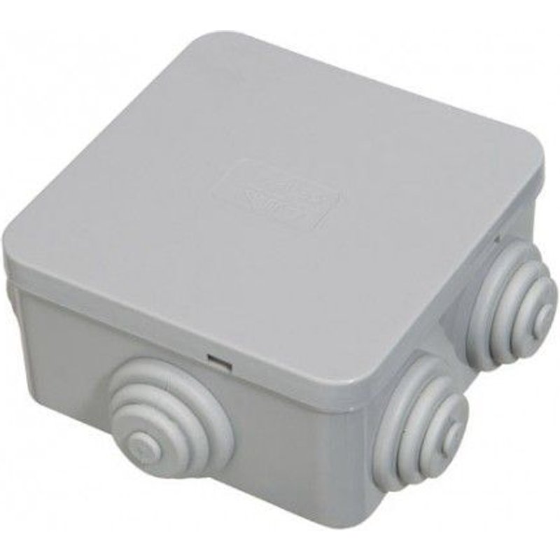 Boîte de dérivation étanche en saillie à clip 80x80x40 mm.