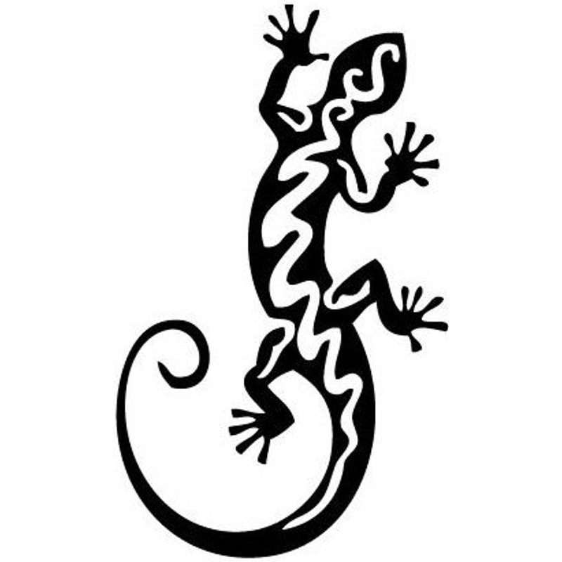 Salamandre Autocollant Sticker Adhésif Couleur Lézard - Taille : 4 Cm - Couleur : Vert Foncé