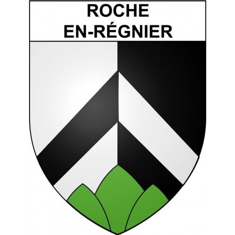 Roche-En-Régnier 43 Ville Sticker Blason Écusson Autocollant Adhésif - Taille : 4 Cm