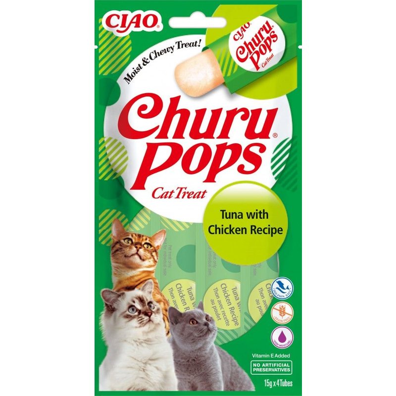 Ciao Churu Pops Tuna With Chicken Chat Friandise Poulet, Thon 15 G