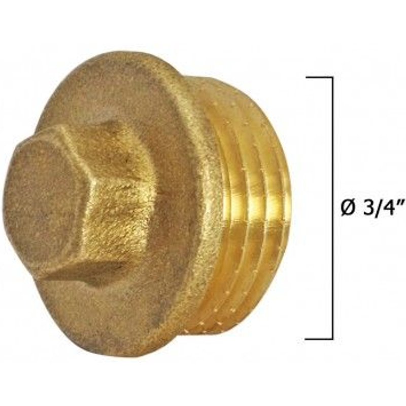 Bouchon mâle à visser laiton 3/4