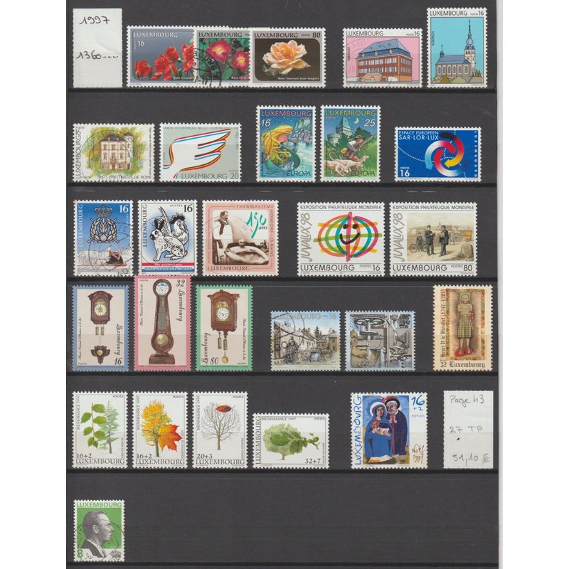 Luxembourg, 1997, Lot De 27 Timbres, Neufs & Oblitérés.