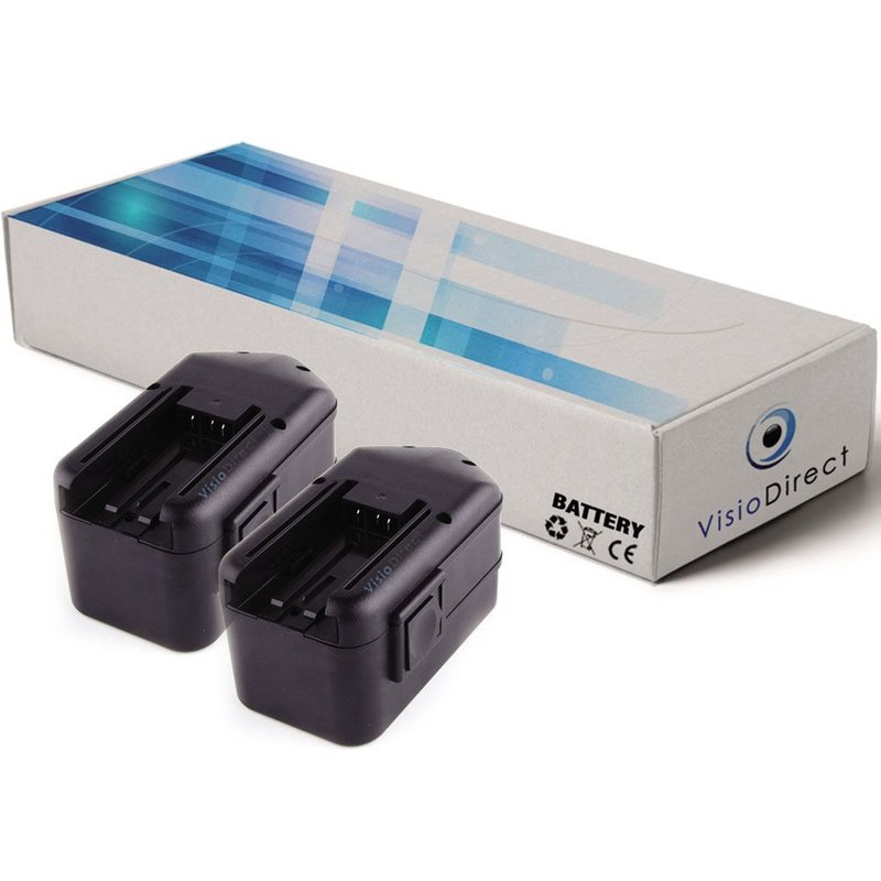 Lot de 2 batteries pour AEG BSB 18 STX marteau perforateur 3300mAh 18V - Visiodirect -