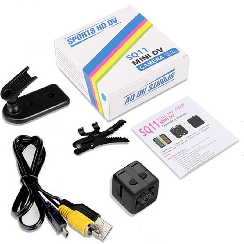 SQ11 pratique Dice Mini Micro Caméra Vidéo Nuit extérieure Avec 960P Caméscope + Noir + 960P