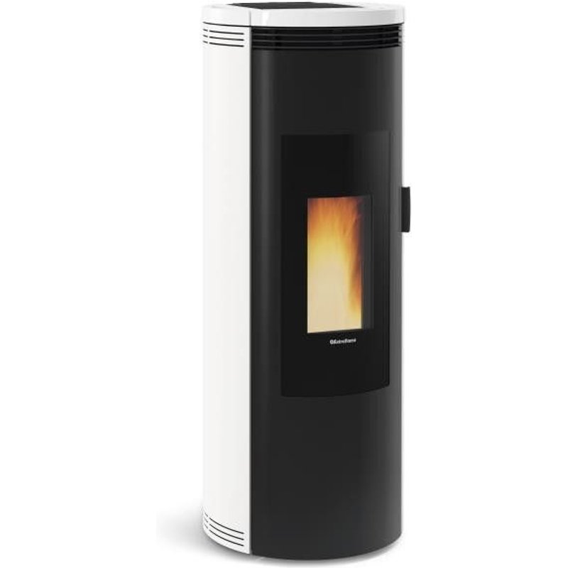 1283501-POELE A GRANULES ETANCHE-8KW-A+-FLAMME VERTE 7*-CSTB-FOYER FONT NORDICA EXTRAFLAME - AMIKABLANC