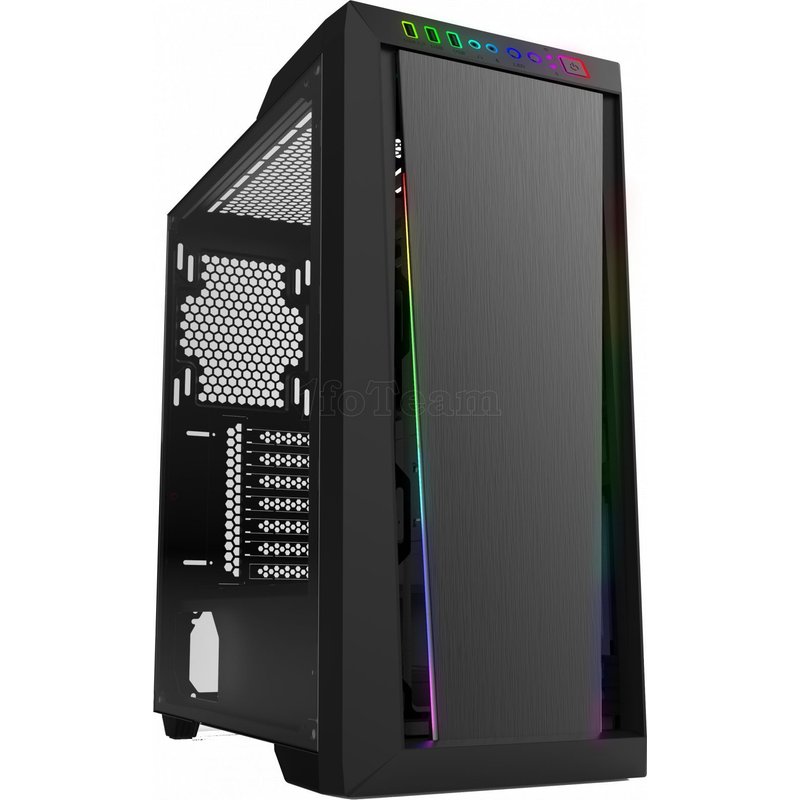 Boitier PC Moyen Tour ATX Gamdias Argus M2 RGB avec panneau vitré - Noir