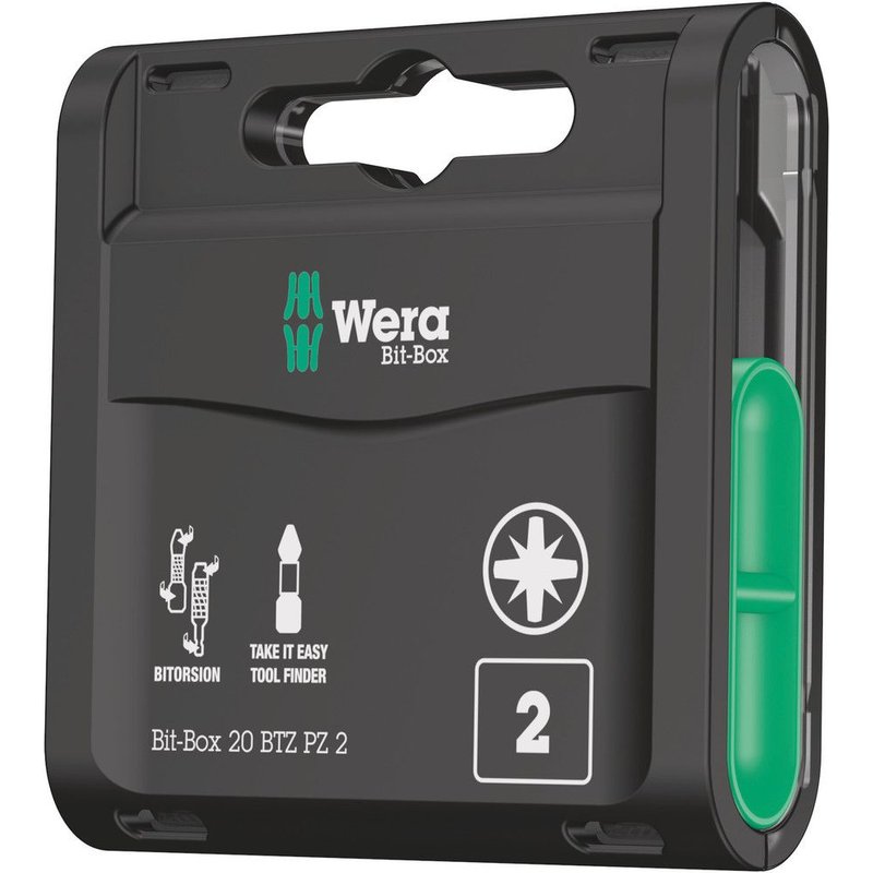 Wera Bit-Box 20 BTZ PZ, PZ 2 x 25 mm, 20 pièces