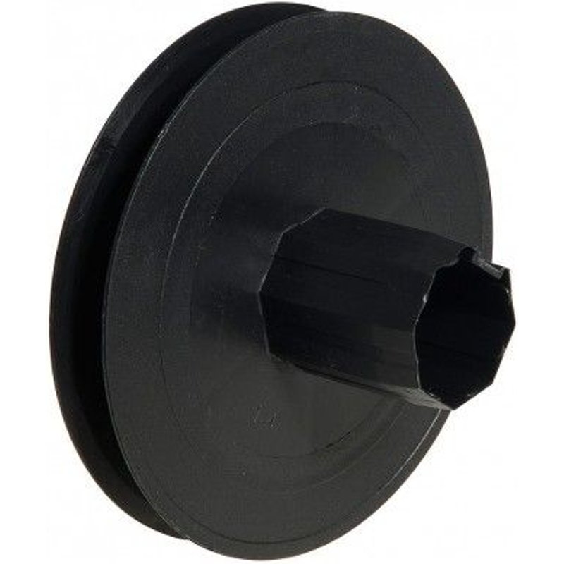 Treuil volet plastique pointe métallique 136x40 mm. Sangle 14mm.