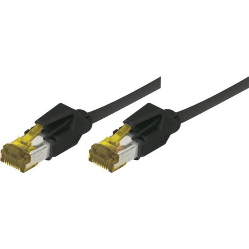 Rj45 Patch On Cat7 Cable S/ftp Lszh Snagless Black - 0,3 M