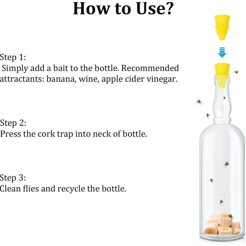 Petit piège à mouches de fruits entonnoir Silicone lutte antiparasitaire attrape insectes piégeage tueur pour accessoires de sécurité domestique