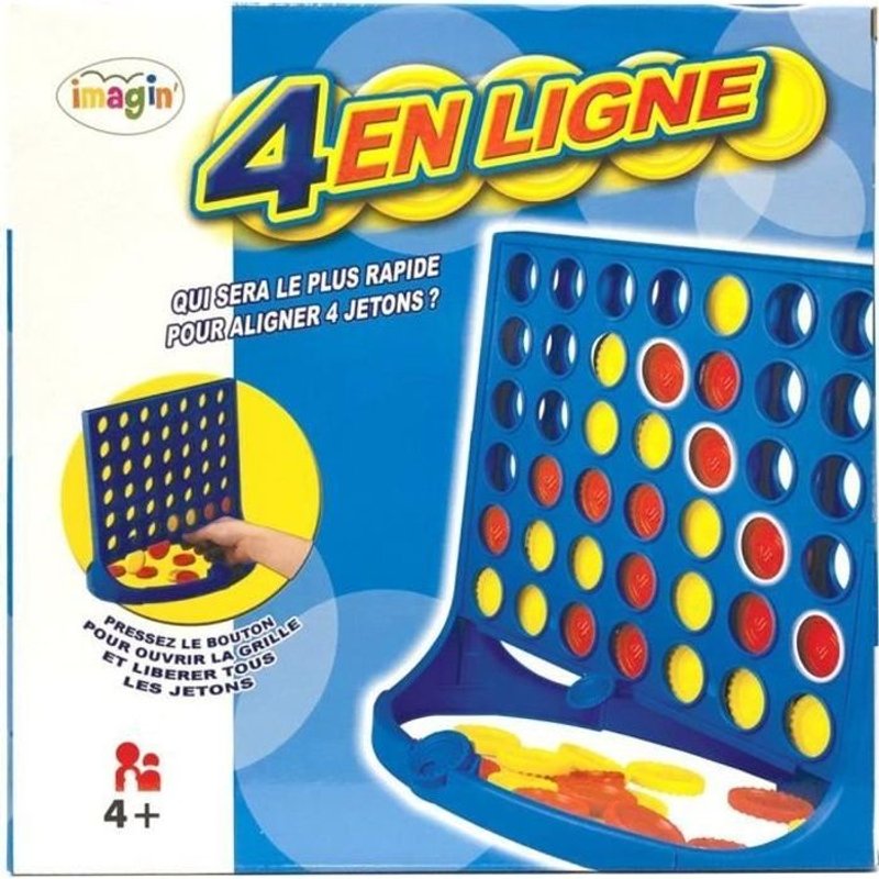 Imagin Jeu De Société - 4 En Ligne Qui Sera Le Plus Rapide Pour Aligner 4 Jetons Jouet Jeux En Famille