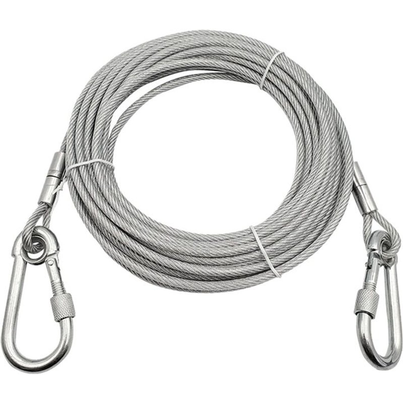 Harnais De Chien Pour Animaux De Compagnie Conduit Laisses D'entraînement Anti-Morsure Sécurité Traction Conduit Câble Métallique De Chaîne Avec Ressort Tampon