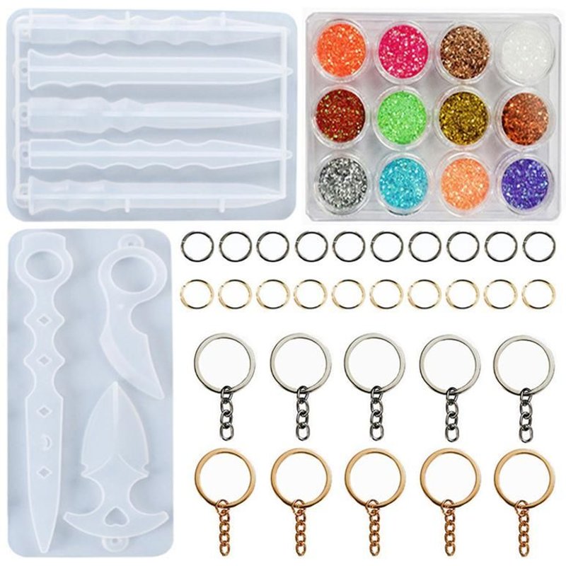Moules de moulage en époxy pour fléchettes, en Silicone, pour épée, 44 pièces