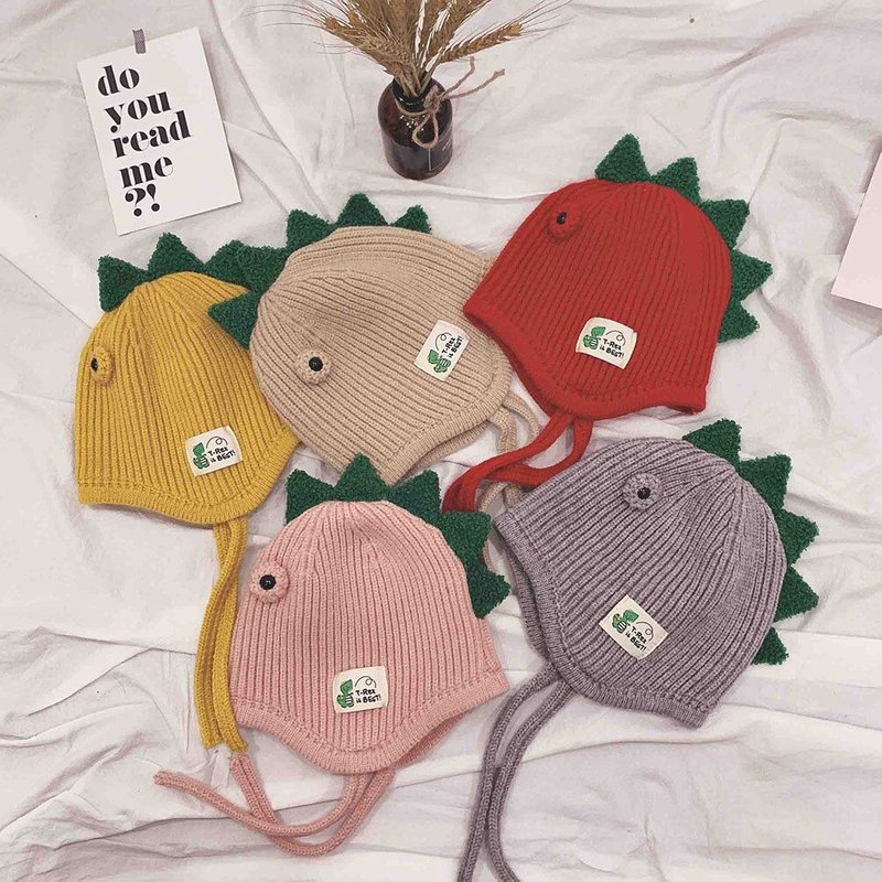Crochet Bébé Dinosaure Chapeau Style Dinosaure Enfants Tricot Chapeau Bébé Chaud Chapeau Avec Cache-Oreilles Dinosaure Oreillette Chapeau Chaud Oreille Chapeau #20