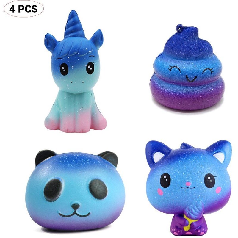 Jouet De Simulation De TĂȘte De Panda Ciel ĂtoilĂ©, Mignon Ă Rebond Lent, Cadeau De NoĂ«l Pour Enfants #50