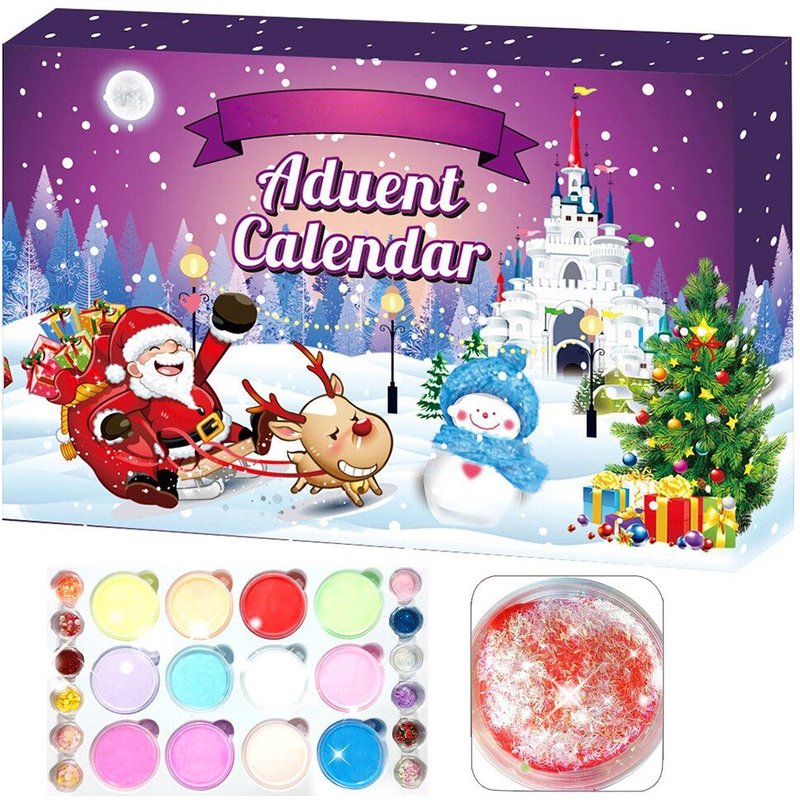 Jouet De Calendrier De L'avent , Jouet De Compte À Rebours Différent, Jouets Visqueux, Cadeau De Noël, 24 Pièces