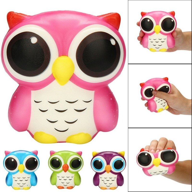 Hibou Aux Grands Yeux, À Montée Lente, Jumbo, Parfumé, Anti-Stress, Décorations À Pression, Jouets Éducatifs Montessori Pour Enfants, Cadeau Amusant #20