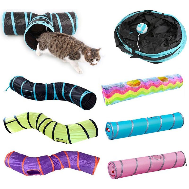 2/3/4/5 Trous Chat De Compagnie Tunnel Jouets Pliable Chat De Compagnie Kitty Formation Interactif Amusant Jouet Pour Chats Lapin Animal Jouer Tunnel Tube