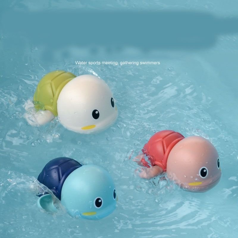 Jouet De Bain Pour Enfants Petite Tortue De Natation Dans L'eau Horloge Animal À Enrouler Jouets De Bain Pour Bébés
