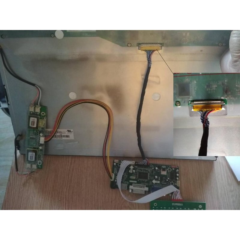 Kit pour M201EW02 VF HDMI carte contrôleur de panneau d'écran pilote LVDS 4 lampes VGA DVI 1680X1050 M. NT68676 bricolage 20.1 ""30pin