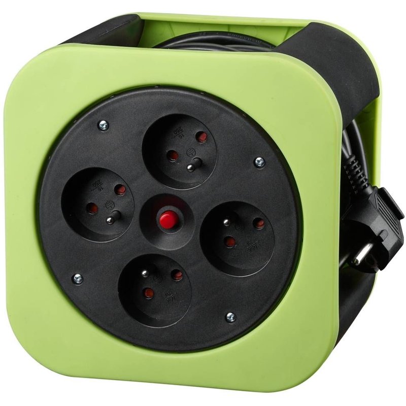 Enrouleur ménager 4P+T Vert Anis