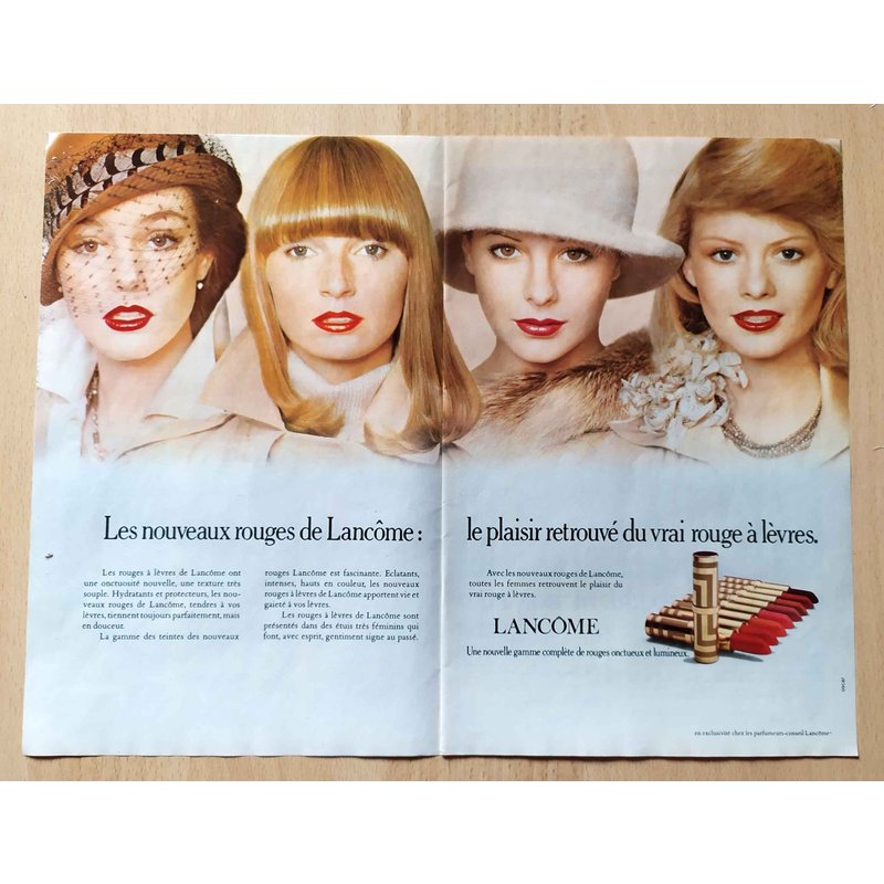Publicité Papier - Rouge À Lèvre Lancôme De 1974