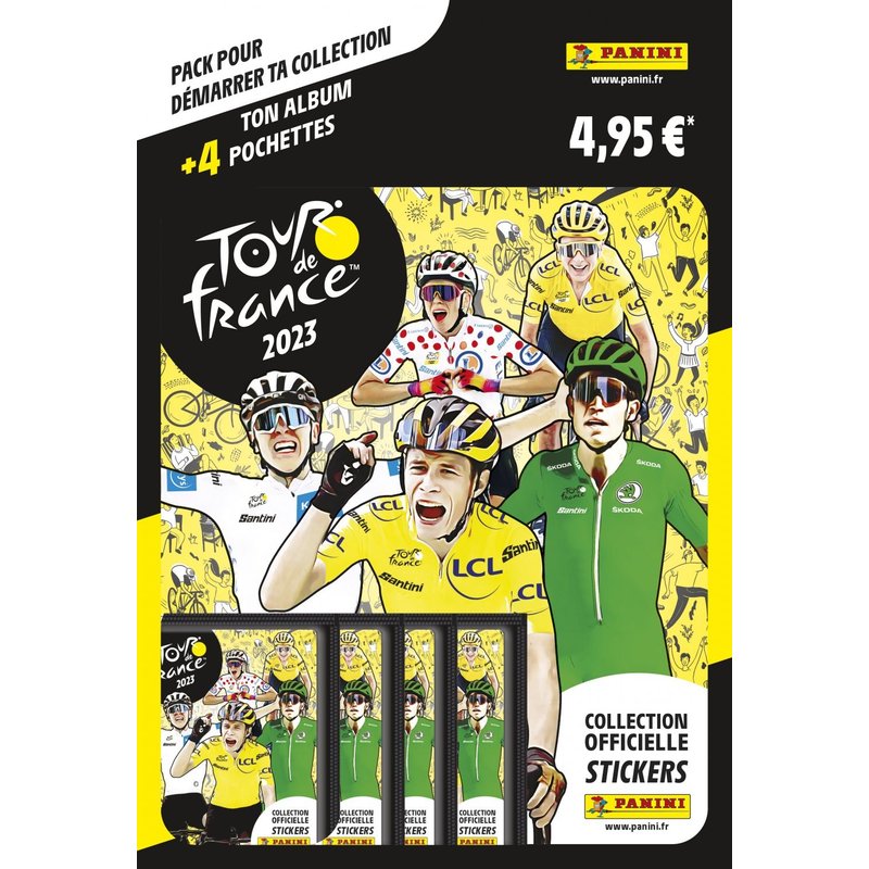 Stickers Tour De France 2023 - Album + 4 Pochettes