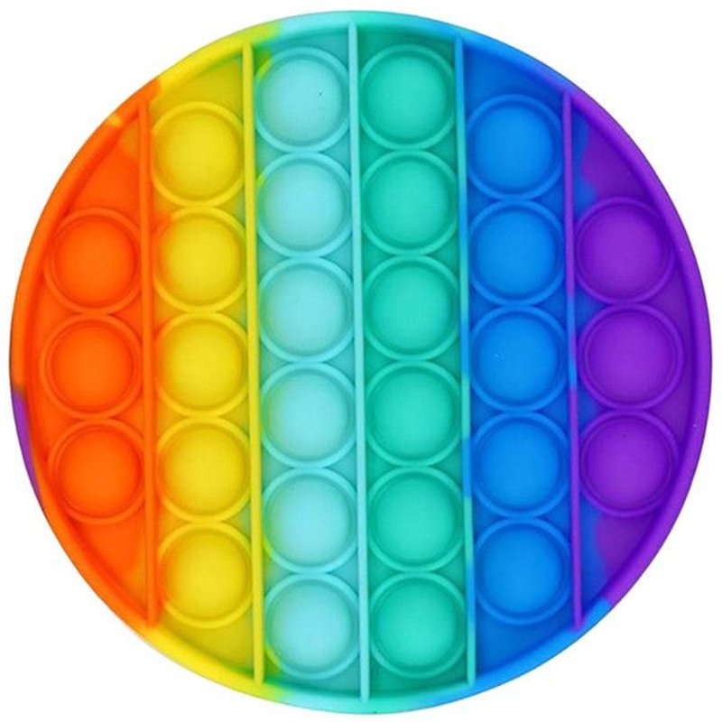 Fidget Toy Anti Stress Push Pop Bubble Jouets Sensoriels À Presser,Couleurs Arc-En-Ciel