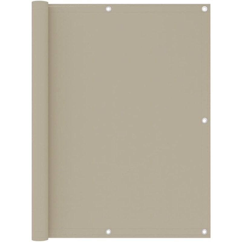 Vidaxl Écran De Balcon Beige 120x600 Cm Tissu Oxford