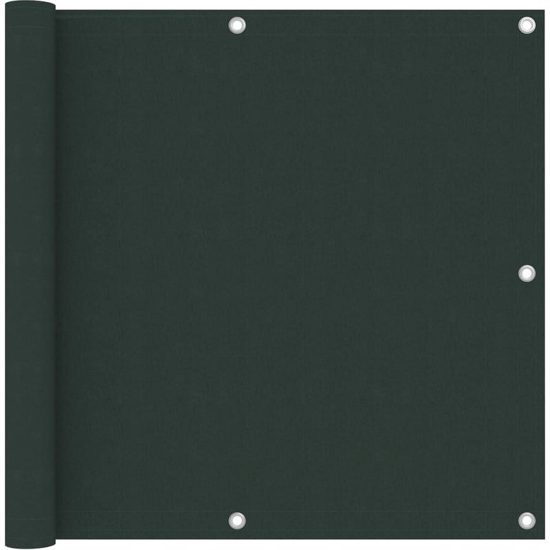 Vidaxl Écran De Balcon Vert Foncé 90x500 Cm Tissu Oxford