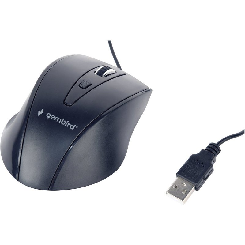 Gembird MUS-4B-02 - Souris - optique - 4 boutons - filaire - USB - noir - blister