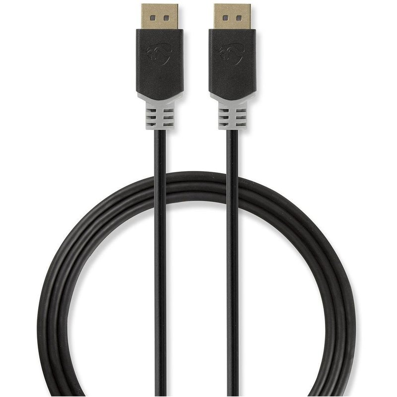 Nedis Câble DisplayPort 1.4 DisplayPort Mâle vers DisplayPort Mâle 2,00 m Anthracite