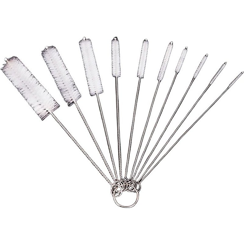 Lot de 10 goupillons de différentes tailles Blanc