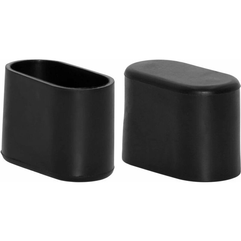 Lot De 100 Embouts Ovales En Pvc Souple Pour Pieds De Chaise, De Table, De Meubles 15 X 30 Mm (19/32"" X 1-3/16""), Noir Goodnice