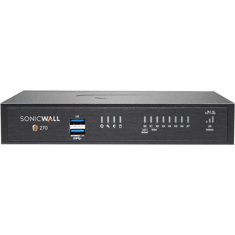 SonicWall TZ270 - Essential Edition - dispositif de sécurité - avec 1 an de service TotalSecure - 1GbE - bureau
