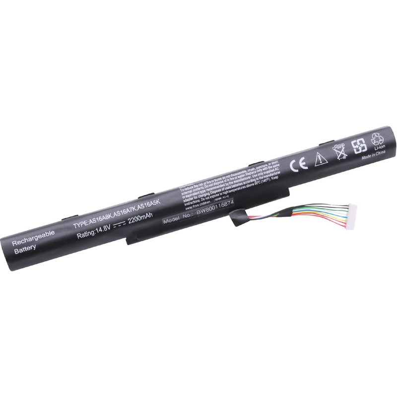 vhbw batterie compatible avec Acer Aspire E5-774G-54KZ, E5-774G-558R, E5-774G-5766, E5-774G-576J laptop (2200mAh, 14,8V, Li-Ion, noir)