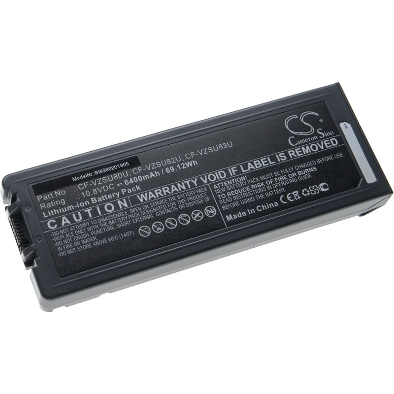 vhbw Batterie compatible avec Panasonic Toughbook CF-C2 MK1 laptop (6400mAh, 10,8V, Li-Ion)