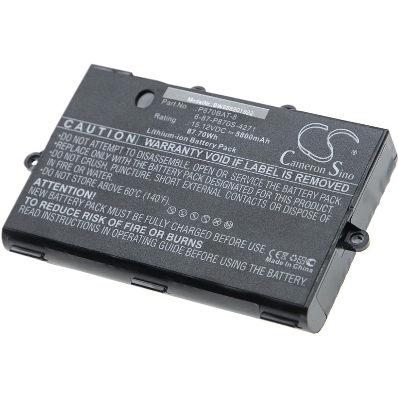 vhbw Batterie compatible avec Eurocom XMG U727, U727 2017 laptop (5800mAh, 15.12V, Li-Ion)