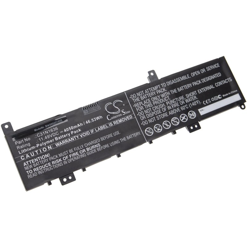 vhbw Batterie compatible avec Asus VivoBook Pro 15 N580VD-FY256T, N580VN, NX580VD7300, NX580VD7700 laptop (4050mAh, 11.49V, Li-polymère)