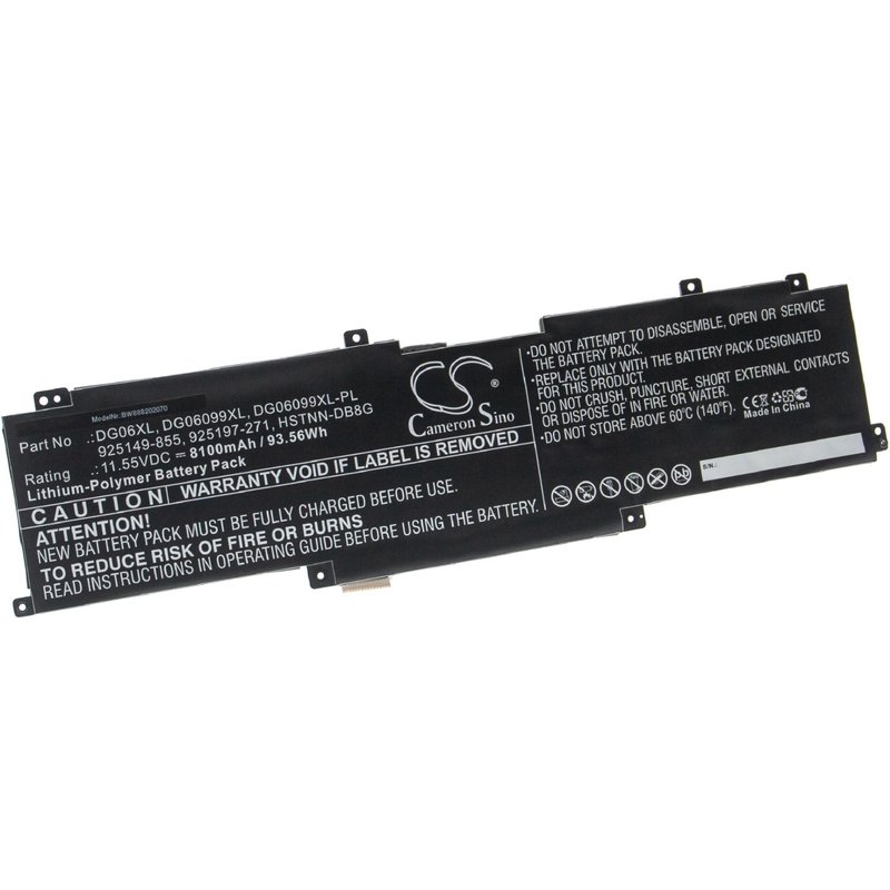 vhbw Batterie compatible avec HP Omen X 17, X 17 ap010nr, X 17-AP000NA, X 17-AP000NB, X 17-AP000ND laptop (8100mAh, 11.55V, Li-polymère)