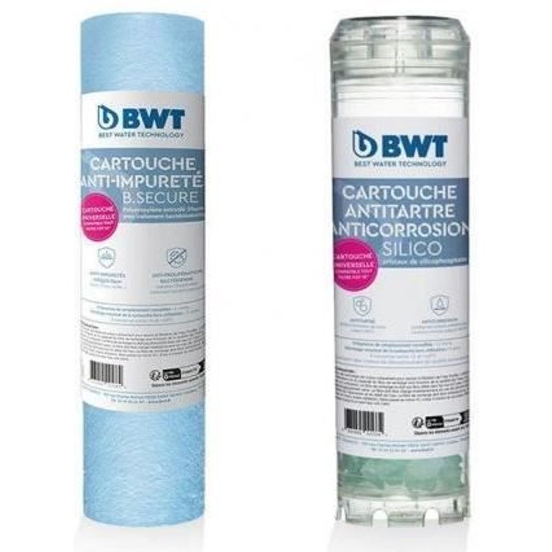 Pack annuel antitartre - BWT - PILODIPHOS - B.SECURE + silicophosphate - Fréquence de remplacement : 12 mois
